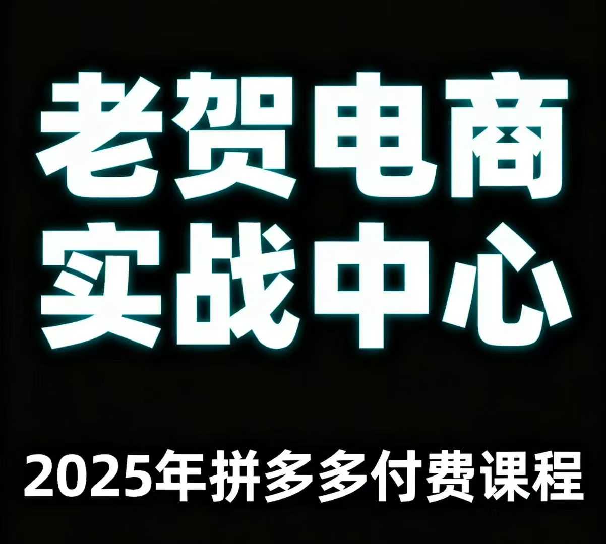 老贺电商2025年拼多多付费课程，用通俗易懂的方法告诉你多多怎么玩-人人创业优云网，国内各种创业项目下载网站