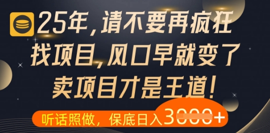 什么？25年你还在疯狂找项目做，醒醒吧，看完这些你全都懂了【揭秘】-人人创业优云网，国内各种创业项目下载网站