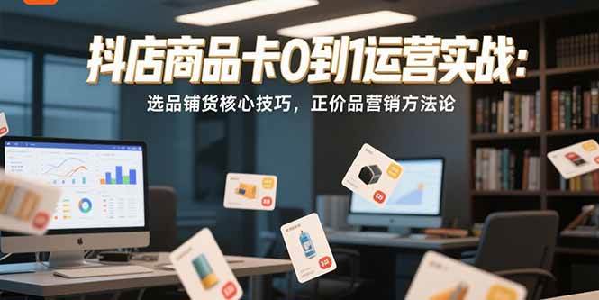 （15329期）抖店商品卡0到1运营实战：选品铺货核心技巧，正价品营销方法论-人人创业优云网，国内各种创业项目下载网站