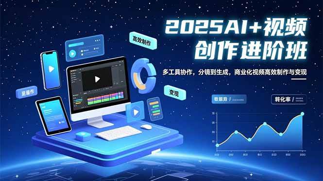 （16622期）AI+视频创作进阶班：多工具协作，分镜到生成，商业化视频高效制作与变现-人人创业优云网，国内各种创业项目下载网站