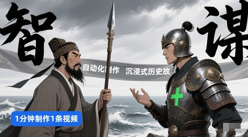 扣子工作流一键生成沉浸式历史故事，一天工作量，3分钟搞定-人人创业优云网，国内各种创业项目下载网站