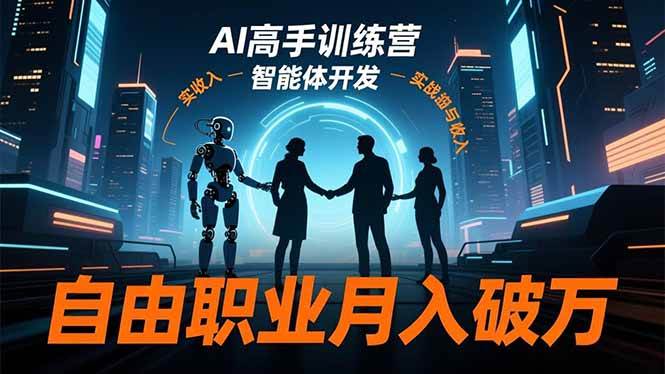 （16602期）AI高手训练营3.0，ChatGPT，Midjourney，智能体开发，自由职业月入破万-人人创业优云网，国内各种创业项目下载网站