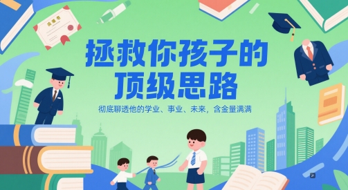 付费文章：拯救你孩子的顶级思路，彻底聊透他的学业、事业、未来，含金量满满-人人创业优云网，国内各种创业项目下载网站