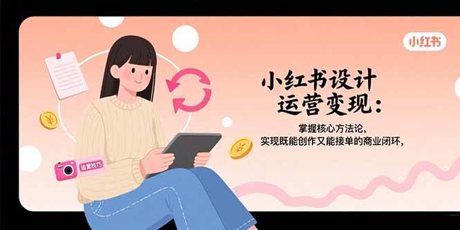 （15636期）小红书设计运营变现：掌握核心方法论，实现既能创作又能接单的商业闭环-人人创业优云网，国内各种创业项目下载网站
