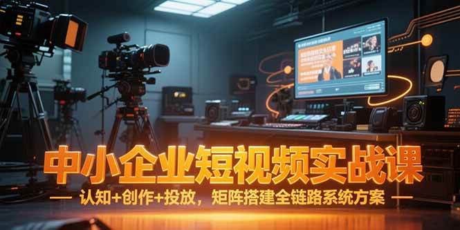 （15249期）中小企业短视频实战课，认知+创作+投放，矩阵搭建全链路系统方案-人人创业优云网，国内各种创业项目下载网站
