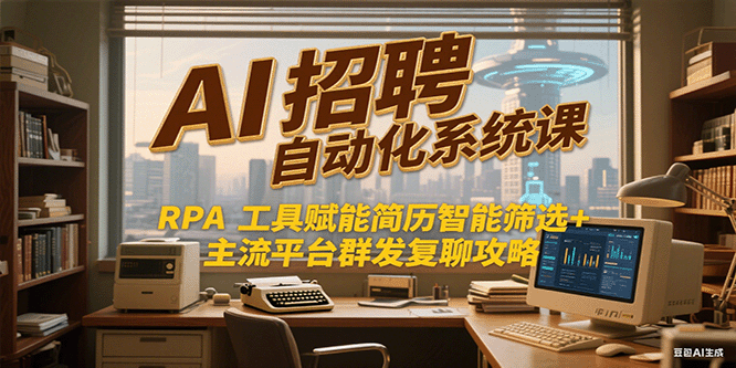 AI招聘自动化系统课，RPA工具赋能简历智能筛选+主流平台群发复聊全攻略-人人创业优云网，国内各种创业项目下载网站