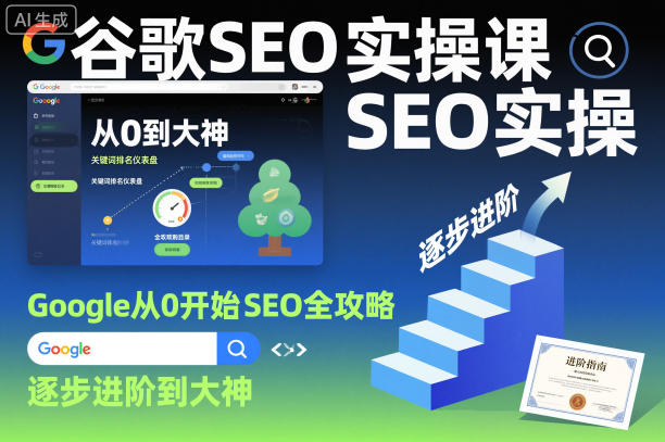 谷歌SEO实操课，Google从0开始SEO全攻略，逐步进阶到大神-人人创业优云网，国内各种创业项目下载网站