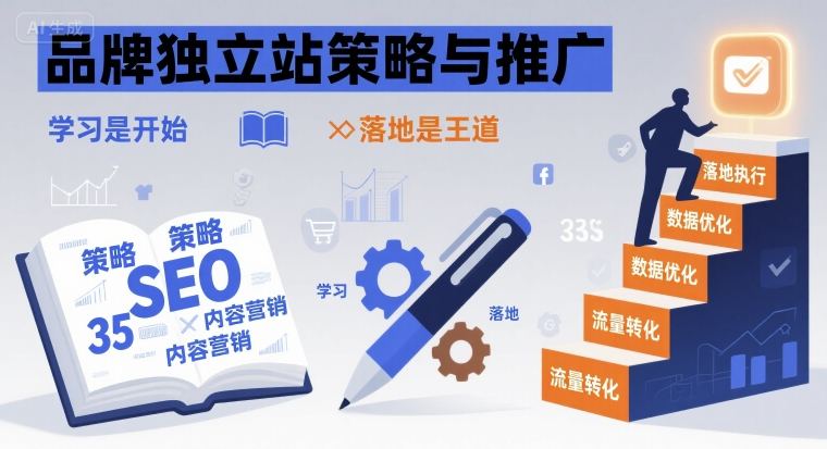 品牌独立站策略与推广，学习是开始，落地是王道-人人创业优云网，国内各种创业项目下载网站