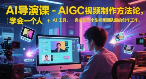 AI导演课-AIGC视频制作方法论，学会一个人+AI工具，完成如同小型视频团队般的创作工作，实现导演梦-人人创业优云网，国内各种创业项目下载网站
