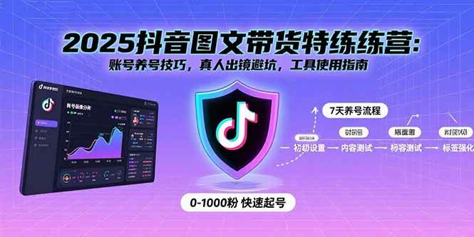 （15861期）2025抖音图文带货特练营：账号养号技巧，真人出镜避坑，工具使用指南-人人创业优云网，国内各种创业项目下载网站