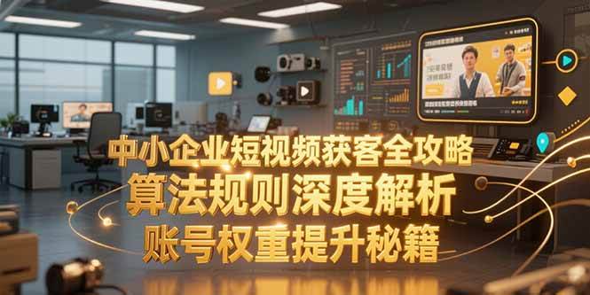 （15326期）中小企业短视频获客全攻略，算法规则深度解析，账号权重提升秘籍-人人创业优云网，国内各种创业项目下载网站