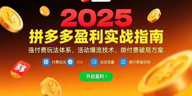（15357期）拼多多盈利实战指南，强付费玩法，活动爆流技术，微付费破局方案(更新7月)-人人创业优云网，国内各种创业项目下载网站