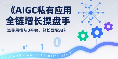 AIGC私有化应用全链增长操盘手，浅显易懂从0开始，轻松驾驭AI-人人创业优云网，国内各种创业项目下载网站