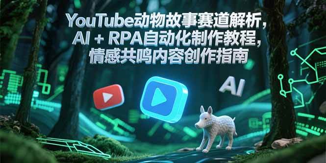 （15174期）YouTube动物故事赛道解析，AI+RPA自动化制作教程，情感共鸣内容创作指南-人人创业优云网，国内各种创业项目下载网站