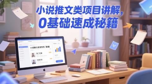 小说推文类项目讲解，0 基础速成秘籍-人人创业优云网，国内各种创业项目下载网站