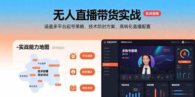 （15622期）无人直播带货实战，涵盖多平台起号策略、技术防封方案、高转化直播配置-人人创业优云网，国内各种创业项目下载网站