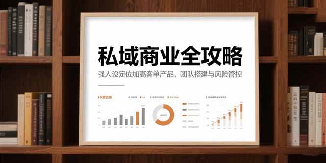 （15294期）私域商业全攻略，强人设定位加高客单产品，团队搭建与风险管控-人人创业优云网，国内各种创业项目下载网站