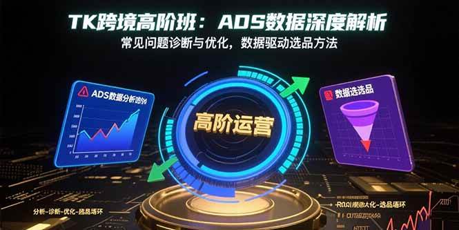 （15809期）TK跨境高阶班：ADS数据深度解析，常见问题诊断与优化，数据驱动选品方法-人人创业优云网，国内各种创业项目下载网站