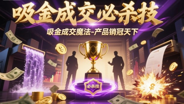 吸金成交必杀技，吸金成交魔法-产品销冠天下-人人创业优云网，国内各种创业项目下载网站
