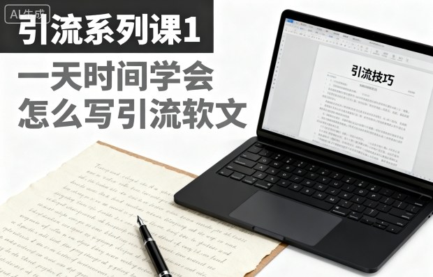 引流系列课1，一天时间学会怎么写引流软文-人人创业优云网，国内各种创业项目下载网站