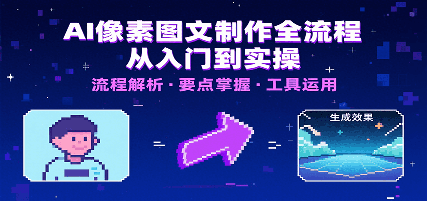 AI像素图文制作全流程：内容要点、文案选择及所用工具，助你快速入局-人人创业优云网，国内各种创业项目下载网站