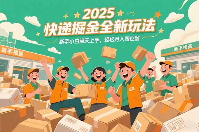 （15244期）2025快递掘金全新玩法，新手小白当天上手，轻松月入四位数！-人人创业优云网，国内各种创业项目下载网站