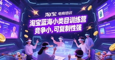 淘宝蓝海小类目训练营， 竞争小，可复制性强-人人创业优云网，国内各种创业项目下载网站