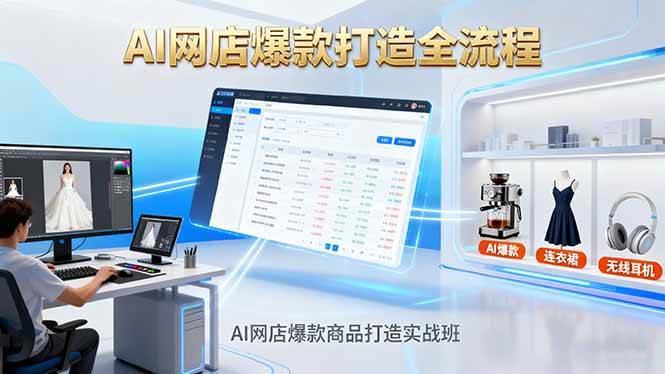 （16326期）AI网店爆款商品打造实战班：AI技术实现商品图智能处理，快速搭建AI网店-人人创业优云网，国内各种创业项目下载网站