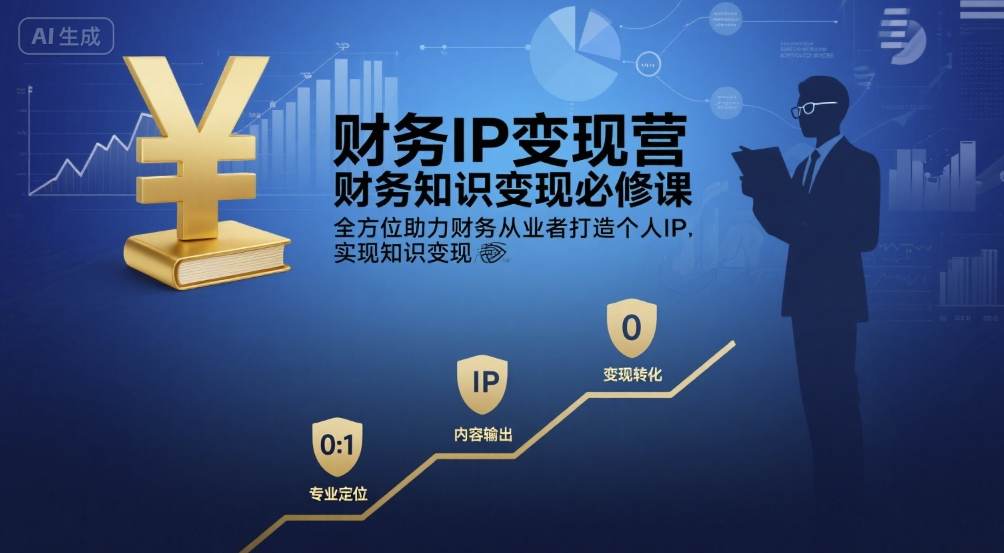 财务IP变现营，财务知识变现必修课，全方位助力财务从业者打造个人IP，实现知识变现-人人创业优云网，国内各种创业项目下载网站