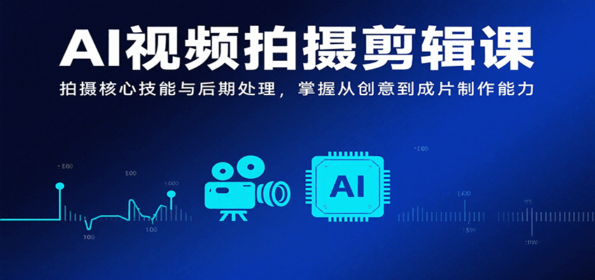 AI视频拍摄剪辑课，拍摄核心技能与后期处理，掌握从创意到成片制作能力-人人创业优云网，国内各种创业项目下载网站