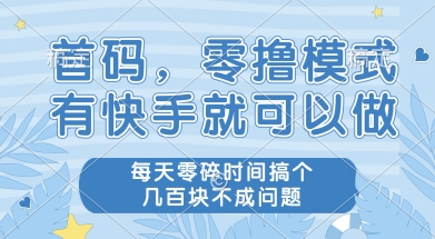 首码零撸项目，有快手就可以做，每天业务时间搞个几张不是问题【揭秘】-人人创业优云网，国内各种创业项目下载网站
