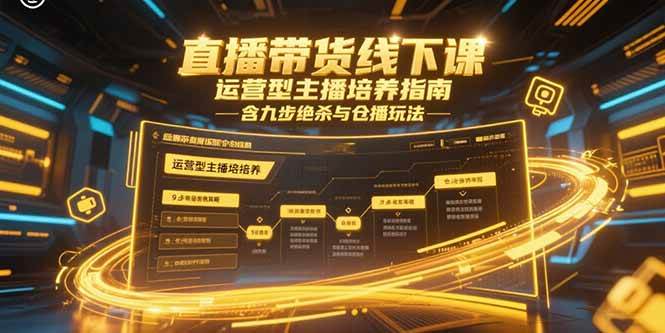 （15281期）直播带货线下课，运营型主播培养指南，含九步绝杀与仓播玩法-人人创业优云网，国内各种创业项目下载网站