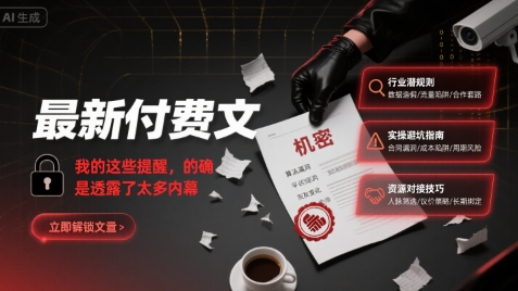 最新付费文：我的这些提醒，的确是透露了太多内幕-人人创业优云网，国内各种创业项目下载网站