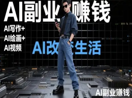 AI改变生活（Ai写作+AI绘画+Ai视频），AI副业挣钱-人人创业优云网，国内各种创业项目下载网站