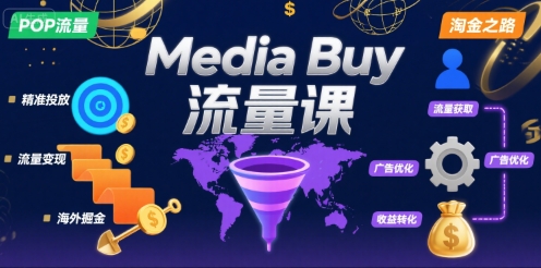 Media Buy之POP流量课，带你开启海外Media Buy淘金之路-人人创业优云网，国内各种创业项目下载网站