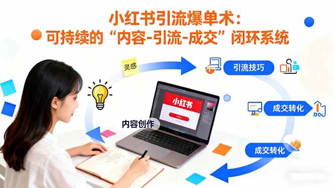 （16362期）小红书引流爆单术：构建一套低成本 可持续的“内容-引流-成交”闭环系统-人人创业优云网，国内各种创业项目下载网站