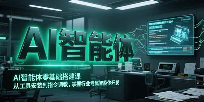 （15257期）AI智能体零基础搭建课，从工具安装到指令调教，掌握行业专属智能体开发…-人人创业优云网，国内各种创业项目下载网站
