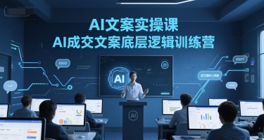 AI文案实操课，AI成交文案底层逻辑训练营-人人创业优云网，国内各种创业项目下载网站