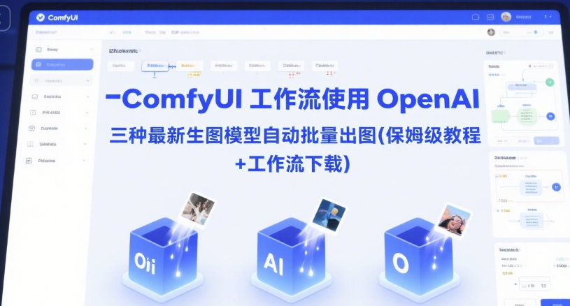 ComfyUI 工作流使用 OpenAI 三种最新生图模型自动批量出图(保姆级教程+工作流下载)-人人创业优云网，国内各种创业项目下载网站