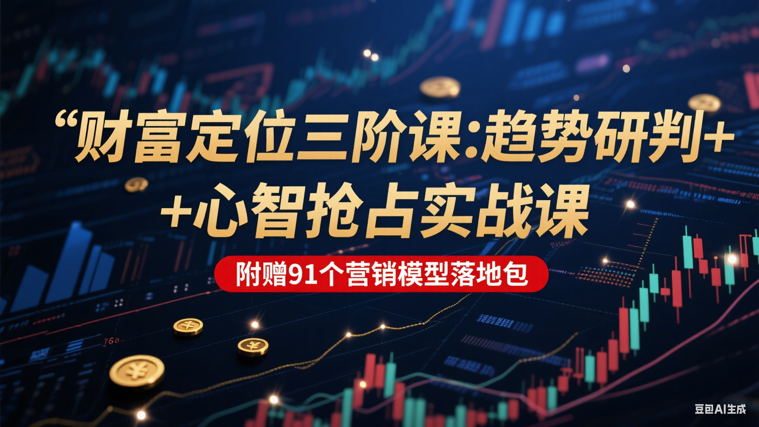 财富定位三阶：趋势研判 + 心智抢占实战课，附赠91个营销模型落地包-人人创业优云网，国内各种创业项目下载网站