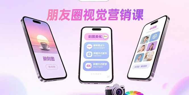 （15866期）朋友圈视觉营销课：问候图美化，晒单图设计，拼图玩法教学-人人创业优云网，国内各种创业项目下载网站