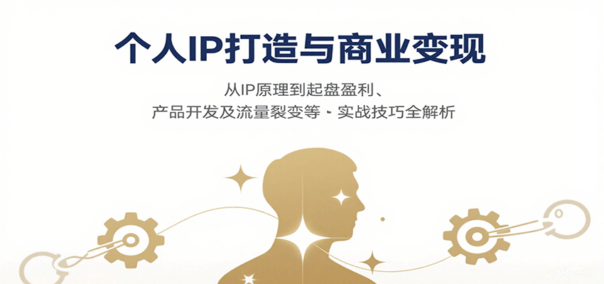 个人IP打造与商业变现，从IP原理到起盘盈利、产品开发及流量裂变等实战技巧全解析-人人创业优云网，国内各种创业项目下载网站