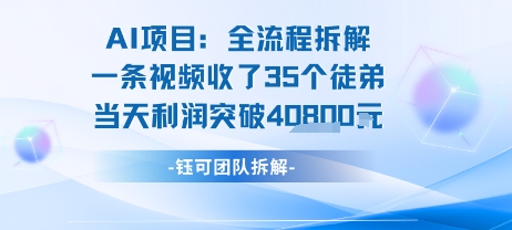 AI收徒变现闭环：一条视频收35人，日入1k+(附完整SOP)-人人创业优云网，国内各种创业项目下载网站