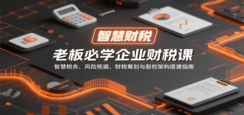 老板必学企业财税课：智慧税务、风险规避、财税筹划与股权架构搭建指南-人人创业优云网，国内各种创业项目下载网站