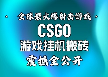 【年底大揭秘】基于全球最火爆的射击CSGO游戏挂G搬砖，日入5张+，震撼公开-人人创业优云网，国内各种创业项目下载网站