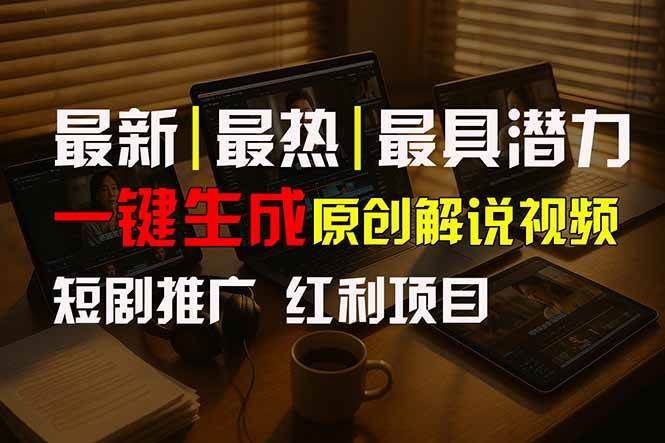 （15658期）短剧推广新思路，AI一键生成原创解说视频，10分钟产出100条，30天赚了5.5w-人人创业优云网，国内各种创业项目下载网站