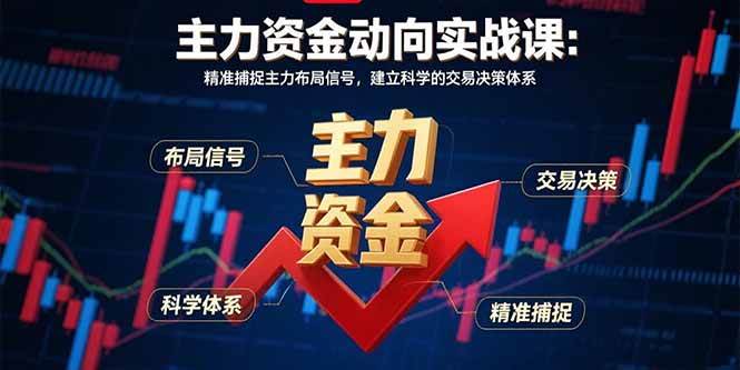 （15804期）主力资金动向实战课-8月：精准捕捉主力布局信号，建立科学的交易决策体系-人人创业优云网，国内各种创业项目下载网站