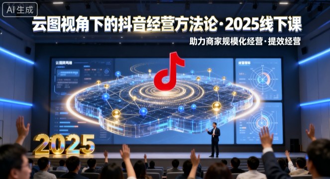 云图视角下的抖音经营方法论，2025线下课，助力商家规模化经营，提效经营（录音+字幕）-人人创业优云网，国内各种创业项目下载网站