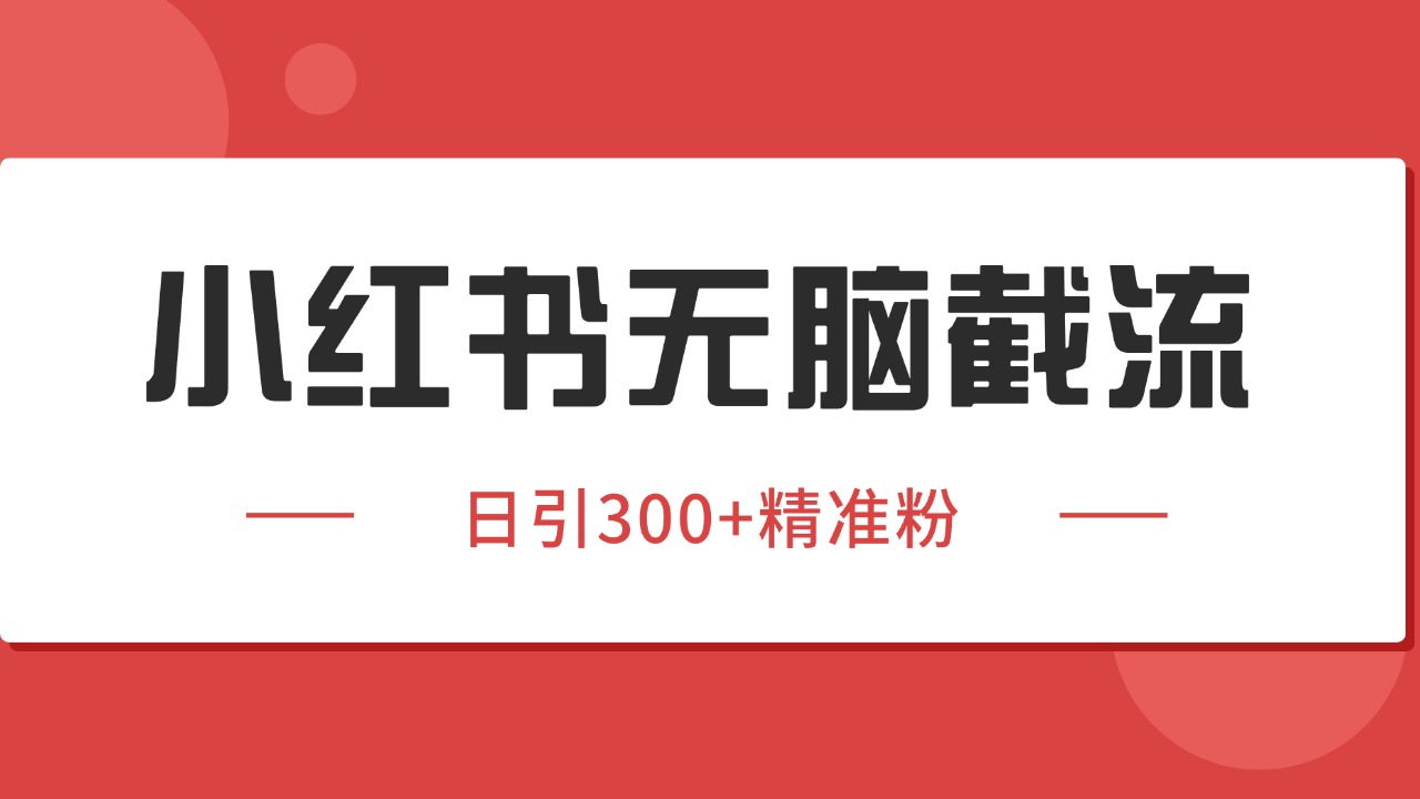 小红书截流同行客源，独家野路子获客玩法 日引200+暴力获客-人人创业优云网，国内各种创业项目下载网站