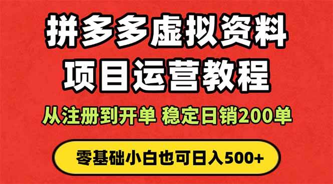 （16220期）拼多多开店运营课程： 蓝海变现玩法，轻松实现睡后收入 零基础小白也可…-人人创业优云网，国内各种创业项目下载网站